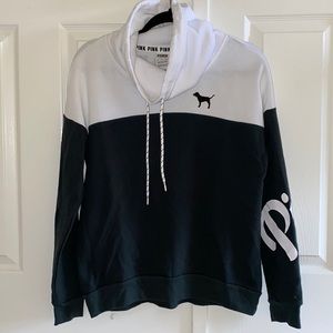 NWOT VS Pink Green and White Oversized Sweater with Drawstring
